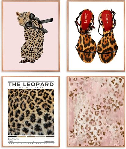 Qabliqo Pink Fashion Wall Art, Pink and Black Bathroom Decor Wall Art Prints Set of 4, Inspirational Women Wall Art Decor for Girls Women Bedroom Bathroom Beauty Room, 8x10 Inches Unframed in Saudi Arabia