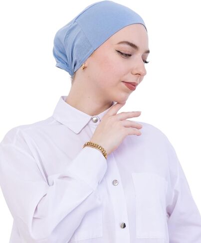 Prien Soft Undercap Hijab for Women, Cotton Islamic Bonnet, Muslim Head Scarf Inner Cap for Prayer Wear, Turban Hat Ramadan in Saudi Arabia