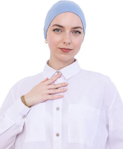 Prien Soft Undercap Hijab for Women, Cotton Islamic Bonnet, Muslim Head Scarf Inner Cap for Prayer Wear, Turban Hat Ramadan in Saudi Arabia
