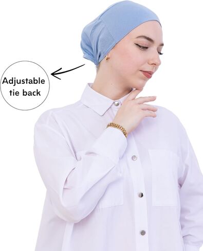 Prien Soft Undercap Hijab for Women, Cotton Islamic Bonnet, Muslim Head Scarf Inner Cap for Prayer Wear, Turban Hat Ramadan in Saudi Arabia
