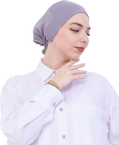 Prien Soft Undercap Hijab for Women, Cotton Islamic Bonnet, Muslim Head Scarf Inner Cap for Prayer Wear, Turban Hat Ramadan in Saudi Arabia