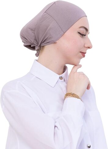 Prien Soft Undercap Hijab for Women, Cotton Islamic Bonnet, Muslim Head Scarf Inner Cap for Prayer Wear, Turban Hat Ramadan in Saudi Arabia