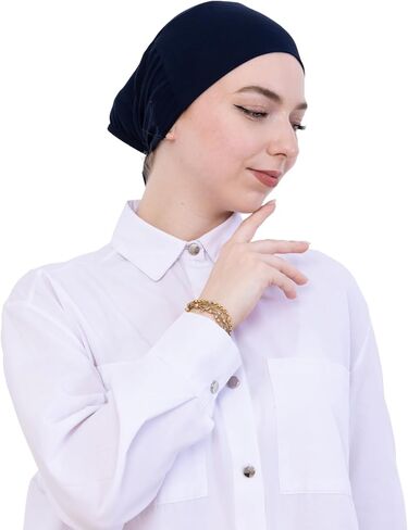 Prien Soft Undercap Hijab for Women, Cotton Islamic Bonnet, Muslim Head Scarf Inner Cap for Prayer Wear, Turban Hat Ramadan in Saudi Arabia