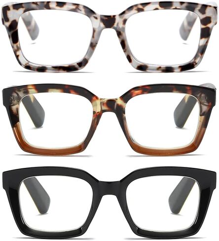 قراء للنساء أوبرا على غرار نظارات القراءة مربعة مع ممنوع الضوء الأزرق من الربيع. in Kuwait