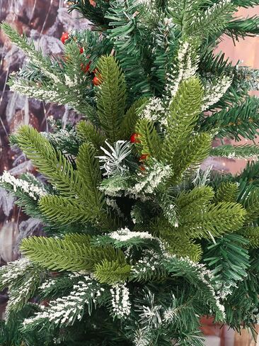 10PCS / Set Christmas Pine Needle Branches Decor Faux Plant Xmas Tree Ornament Home DIY Wreath Decorations 24cm in Saudi Arabia