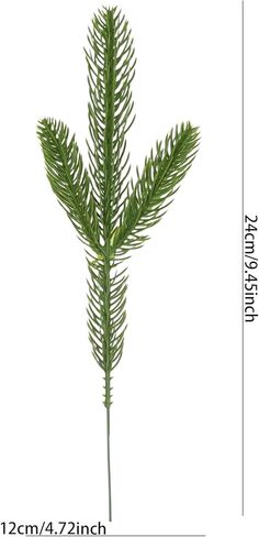 10PCS / Set Christmas Pine Needle Branches Decor Faux Plant Xmas Tree Ornament Home DIY Wreath Decorations 24cm in Saudi Arabia