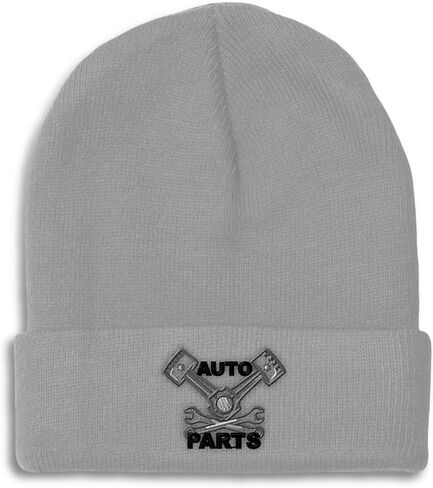 Beanies for Men Vintage Piston Sign Mechanic Embroidery Skull Cap Winter Hats for Women Acrylic One Size in Saudi Arabia
