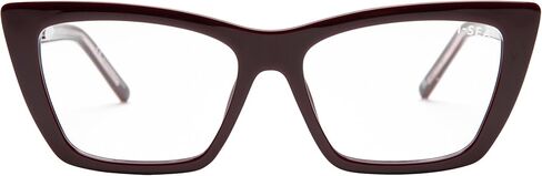 I-SEA Sage Reader Cat-Eye Women's Reading Glasses, Black/Oxblood, Blue Light Blocking Anti-Glare Lenses in Saudi Arabia