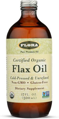 النباتات - زيت الكتان - بذور بارد ، غير مكرر ، زيت بذور الكتان العضوي - يحتوي على أوميغا 3 و أوميغا 6 - غير المعدلة وراثيا وخالية من الغلوتين - حافظ على مبرد - 32 فلوريدا. أوز. زجاجة زجاج العنبر in Kuwait