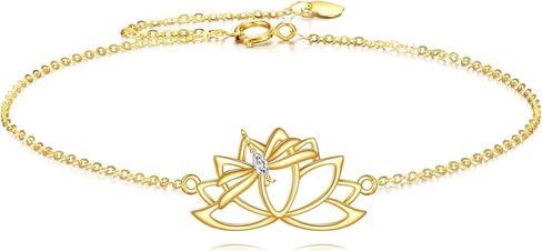 Dovran 14K سوار الذهب الصلب ديزي للنساء الحقيقي صفراء زهرة سوار المجوهرات الصيف هدايا عيد ميلاد للزوجة أمي in Kuwait