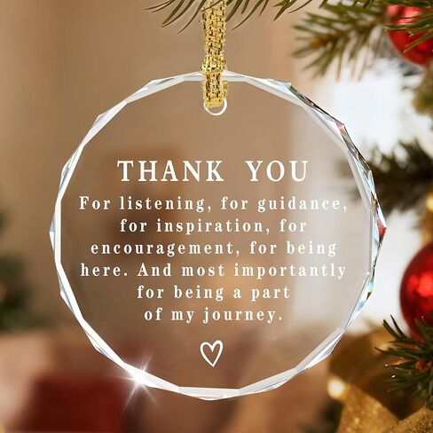 Thank You Keepsake, Thank You Gift, Crystal Christmas Ornament, Coworker Gift, Gifts to Say Thanks, Gifts for Friend, Bridesmaid, Mum & Teacher in Saudi Arabia