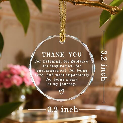 Thank You Keepsake, Thank You Gift, Crystal Christmas Ornament, Coworker Gift, Gifts to Say Thanks, Gifts for Friend, Bridesmaid, Mum & Teacher in Saudi Arabia