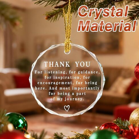 Thank You Keepsake, Thank You Gift, Crystal Christmas Ornament, Coworker Gift, Gifts to Say Thanks, Gifts for Friend, Bridesmaid, Mum & Teacher in Saudi Arabia