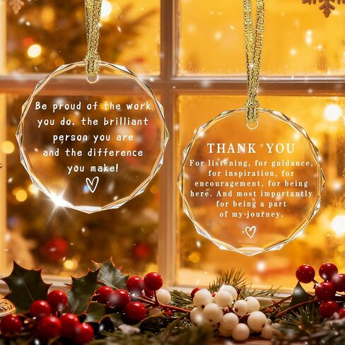 Thank You Keepsake, Thank You Gift, Crystal Christmas Ornament, Coworker Gift, Gifts to Say Thanks, Gifts for Friend, Bridesmaid, Mum & Teacher in Saudi Arabia