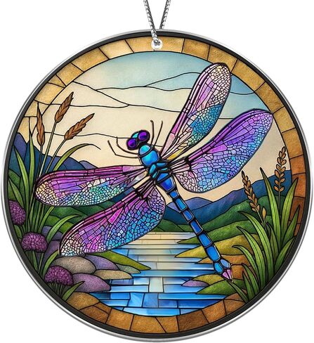 2025 Christmas Ornaments, Christmas Tree Ornaments Acrylic, Faux Stained Glass Effect White Elephant Gifts Exchange, Unique Suncatcher Xmas Stocking Stuffers for Women, Men (Tree) in Saudi Arabia