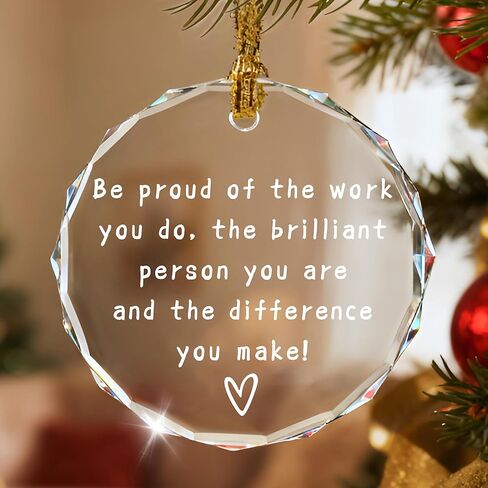 Thank You Keepsake, Thank You Gift, Crystal Christmas Ornament, Coworker Gift, Gifts to Say Thanks, Gifts for Friend, Bridesmaid, Mum & Teacher in Saudi Arabia
