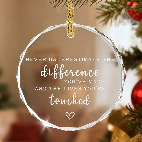 Thank You Keepsake, Thank You Gift, Crystal Christmas Ornament, Coworker Gift, Gifts to Say Thanks, Gifts for Friend, Bridesmaid, Mum & Teacher in Saudi Arabia