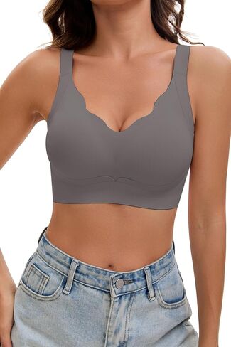 Women's Seamless Comfortable Bra, Jelly Glue fit Lifting and Gathering Bra, Wide Sports Bra in Saudi Arabia