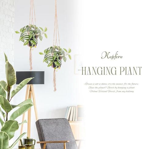 Kepfire 2 Pack Fake Hanging Plants with Pot Natural Artificial Faux Greenery Plant with Ivy Leaves for Garden Backyard Living Room Wedding Indoor Outdoor Decoration in Saudi Arabia