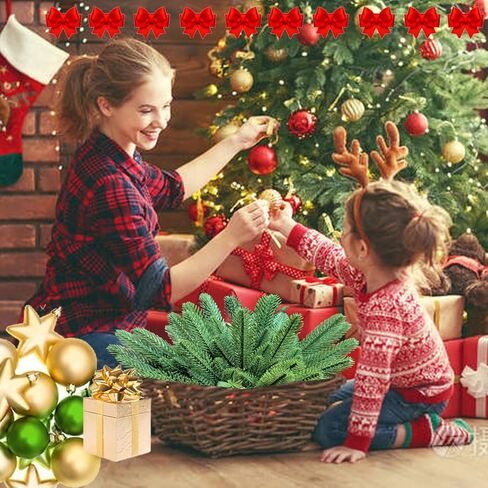 7Queen Artificial Pine Branches Christmas Greenery Plants Pine Needles DIY Cedar Picks and Sprays Accessories for Christmas Garland Wreath Craft and Home Decor (20) in Saudi Arabia
