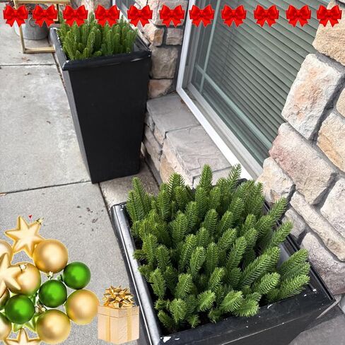 7Queen Artificial Pine Branches Christmas Greenery Plants Pine Needles DIY Cedar Picks and Sprays Accessories for Christmas Garland Wreath Craft and Home Decor (20) in Saudi Arabia