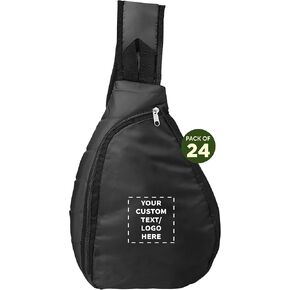 خصم العروض الترويجية المخصصة لمجموعة Monterey Sling Backpacks المكونة من 12 ، حزمة كبيرة مخصصة - قابلة للتعديل ، ملاءمة الراحة ، خفيفة الوزن ، مثالية للتنقل ، والرياضة ، والاستخدام اليومي - الأسود in Kuwait