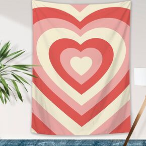 oyanx1 نسيج القلب الأحمر نسيج طويل عمودي الجدار شنقا الحب جرلي الوردي Y2K لطيف 2000s شخصية صغيرة جمالية المرأة غرفة نوم نافذة خلفية Prerry الفصول الدراسية غرفة المدرسة ديكور الفن المخصص 28x40 بوصة in Kuwait