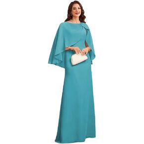 قطعتين من فستان شيفون أم الطيور مع كيب 2026 A Line فساتين سهرة رسمية طويلة أنيقة in Kuwait