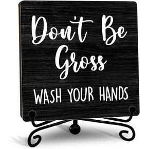 ديكور مطبخ ليمون من Kqfdr - ديكورات ليمون للمطبخ - لافتة خشبية لبيت المزرعة الريفي مع حامل لرف طاولة المكتب المنزلي -A01 in Kuwait