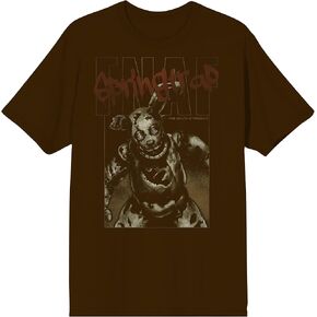 Five Nights at Freddy's Springtrap Freddy Men's Charcoal Crew Neck Short Sleeve T-Shirt in Saudi Arabia