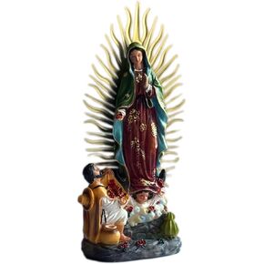 moicla Our Lady of Guadalupe Resin Statue - 8" Catholic Figurine | Virgen Guadalupe - Juan Diego, Figura Catolica - Resina in Saudi Arabia