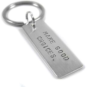 Silver Bar Key Chain - Personalized with Your Special Message and Name - Hand Stamped Sterling Silver - Custom Wide Bar Keychain in Kuwait
