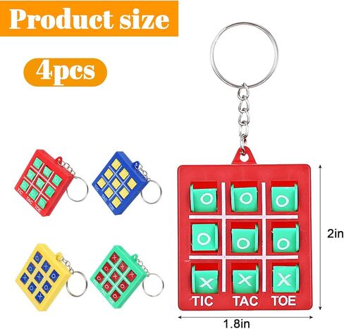 Mabor XO Tac-Toe Keychain Plastic Tac-Toe Game Pendant for Goodie Bags Mini Portable Pocket Board Keyring for Backpack Valentines Birthday Party in Saudi Arabia