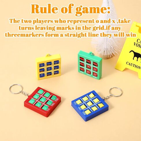 Mabor XO Tac-Toe Keychain Plastic Tac-Toe Game Pendant for Goodie Bags Mini Portable Pocket Board Keyring for Backpack Valentines Birthday Party in Saudi Arabia