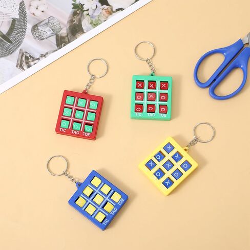 Mabor XO Tac-Toe Keychain Plastic Tac-Toe Game Pendant for Goodie Bags Mini Portable Pocket Board Keyring for Backpack Valentines Birthday Party in Saudi Arabia