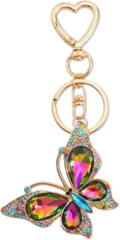 DBIMSPC Crystal Butterfly Keychain Cute Bag Purse Charm for Handbags Butterfly Purses for Bag Butterflies Gifts for Women in Saudi Arabia