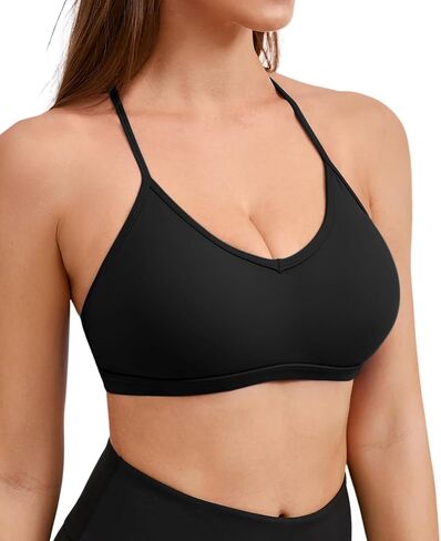 ULTREAGLE Racerback Bras for Women - Strappy Triangle Halter Backless Open Back Sports Bra Yoga Bra in Saudi Arabia