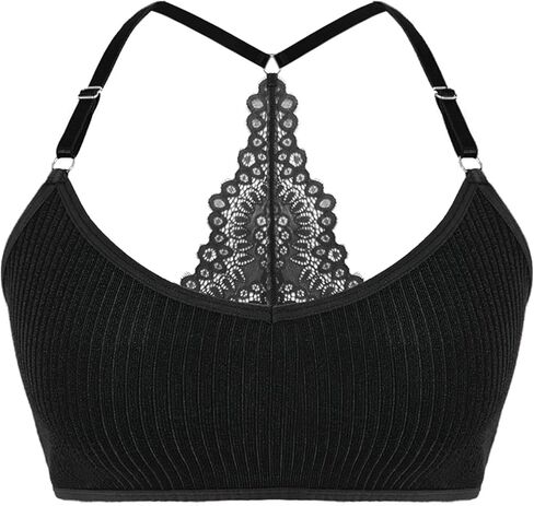 Cotorance Womens Pull-on Bra No Underwire Soft Lace Racerback Bralettes in Saudi Arabia