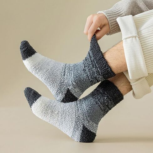 5 Pairs Fuzzy Socks for Men Cozy Plush Fluffy Socks Warm Soft Winter Holiday Christmas Gifts for Women Men in Saudi Arabia