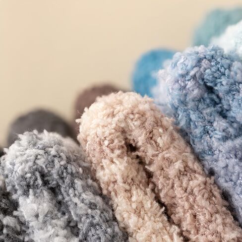 5 Pairs Fuzzy Socks for Men Cozy Plush Fluffy Socks Warm Soft Winter Holiday Christmas Gifts for Women Men in Saudi Arabia
