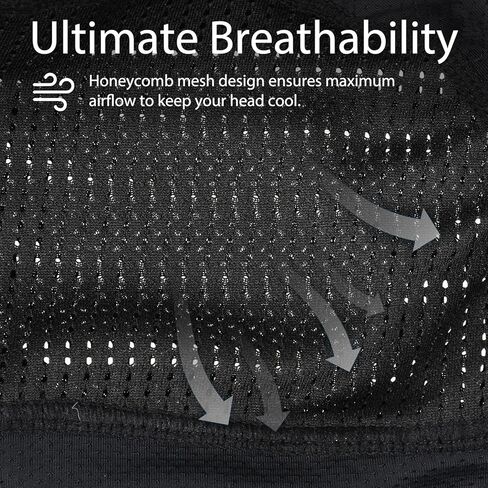 Tucnoeu 2 Pack Summer Skull Cap Helmet Liner, Breathable Mesh Skull Cap, Breathable Cooling Running Beanie, Sports Helmet Liner for Men Women Black in Saudi Arabia