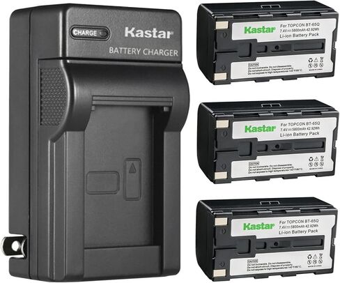 Kastar AC Wall Battery Charger Replacement for Topcon BT-61Q BT-62Q BT-65Q BT-66Q GMS-2 Topcon Survey Instrument FC-200 FC-2200 FC-2500 GPT-7000i GTS-750 GTS-751 GPT-7500 Total Stations in Saudi Arabia