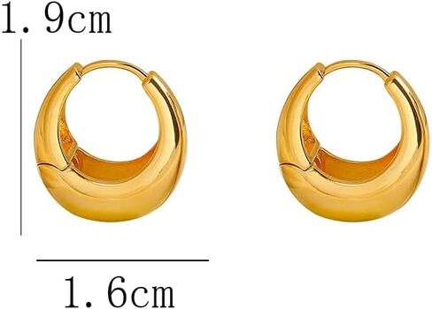 Teardrop Earrings with Smooth Oval Hoops, Minimalist French Style Elegant Jewelry for Women, Versatile Four-Season Gift in Saudi Arabia