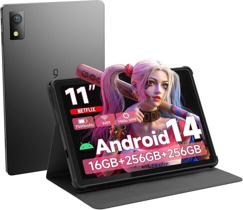 DigiLand Android Tablet, Android 14 Tablets with Octa-Core CPU, 11" FHD Tablet with 14GB RAM+128GB ROM, 7500mAh Battery, 5MP+13MP Camera, WiFi 5 & BT 5.0 - Gray in Kuwait
