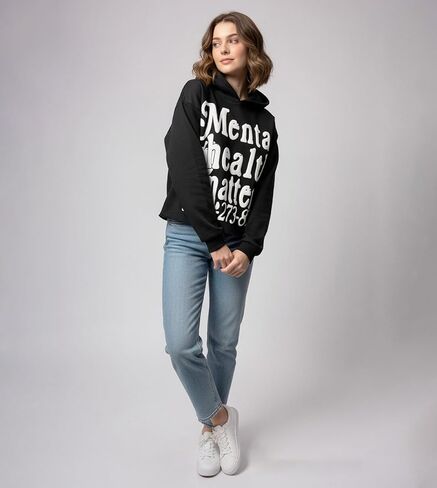 Sopula Studio Graphic Hoodies, Y2K Oversized Hoodie Mental Health Matters Men Cropped Sweatshirt Unisex in Saudi Arabia