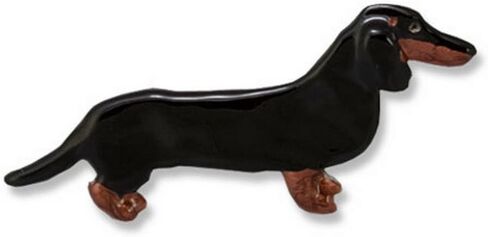 Magic Zoo Dachshund Pin Sparkly Wiener Dog Christmas Pin Handcrafted USA Pewter Enamel in Saudi Arabia