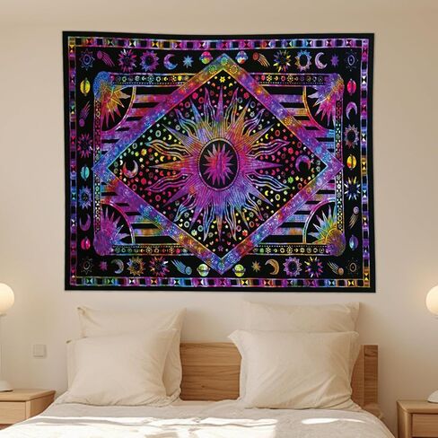 Abstract Face Art Tapestry Wall Hanging for Bedroom Living Room Boho Chic Decor in Saudi Arabia