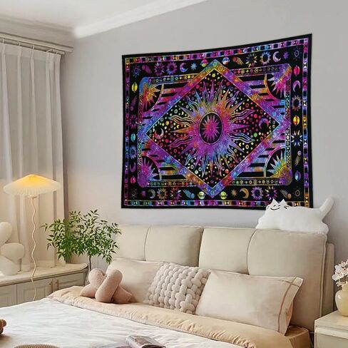 Abstract Face Art Tapestry Wall Hanging for Bedroom Living Room Boho Chic Decor in Saudi Arabia