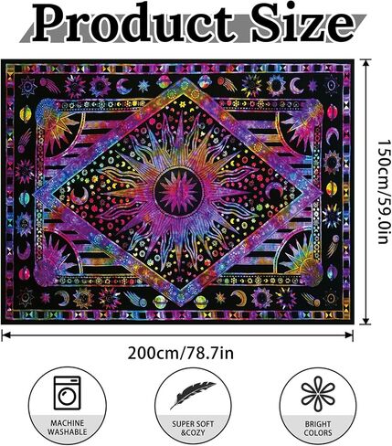 Abstract Face Art Tapestry Wall Hanging for Bedroom Living Room Boho Chic Decor in Saudi Arabia