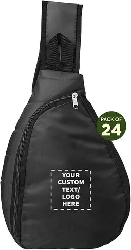 خصم العروض الترويجية المخصصة لمجموعة Monterey Sling Backpacks المكونة من 12 ، حزمة كبيرة مخصصة - قابلة للتعديل ، ملاءمة الراحة ، خفيفة الوزن ، مثالية للتنقل ، والرياضة ، والاستخدام اليومي - الأسود in Kuwait